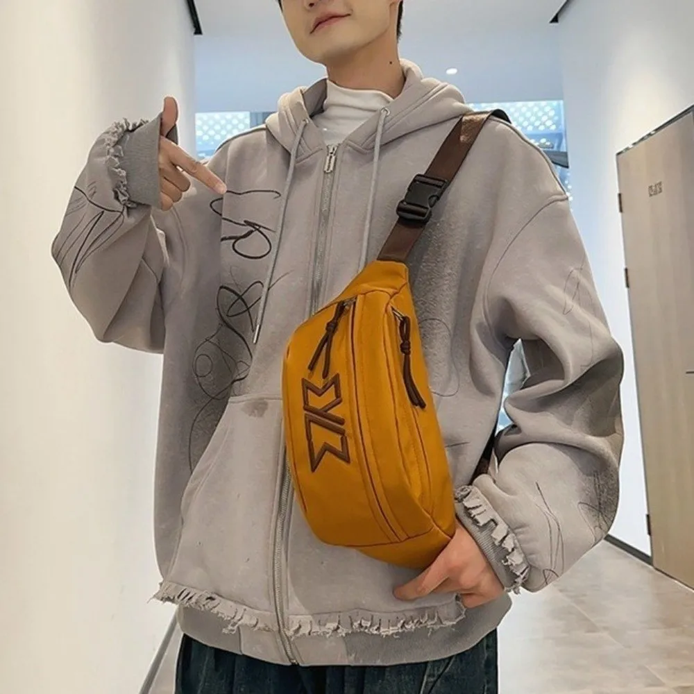 Tragbare Brusttasche mit großem Fassungsvermögen, Nylon, lässige Umhängetasche, Sport, multifunktionale Laufgürteltaschen, Reisen – Detail 6