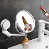 Home Wall Mounted Makeup Mirror Bathroom Single-Sided Mirror Rotating Folding No Punching High-Definition Circular Makeup Mirror 1