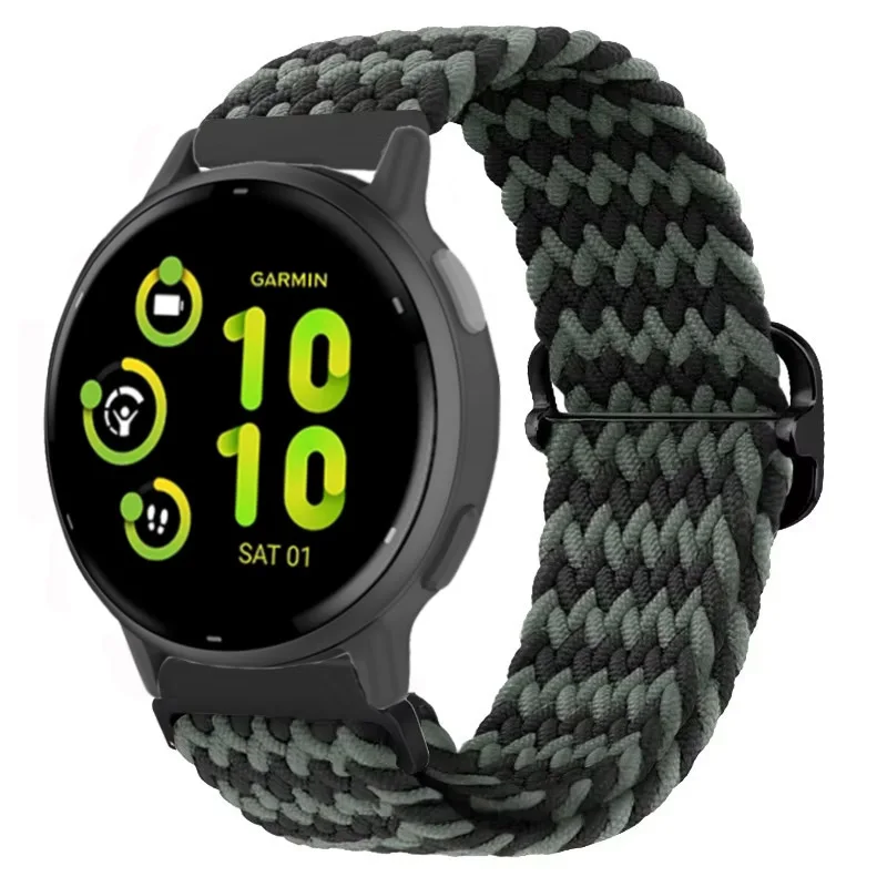 Nylon Braided Solo Loop Strap - 20mm/22mm Sports Bracelet Wristband