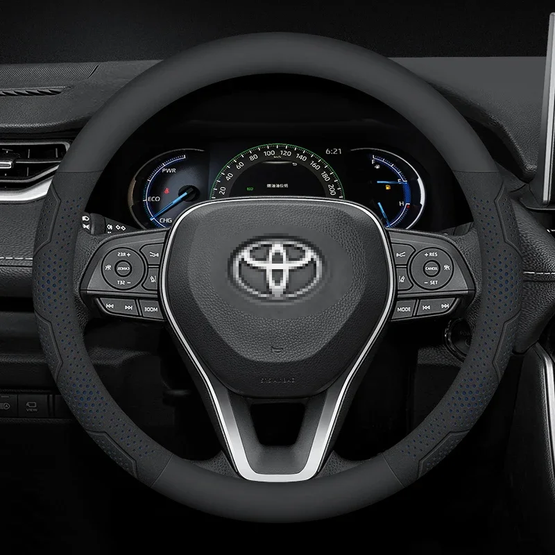 Car Steering Wheel Cover Toyota Corlla Camry Yaris Auris C-HR RAV4 Land Cruiser Prius Harrier bz3 bz4 Accessories car steering wheel cover