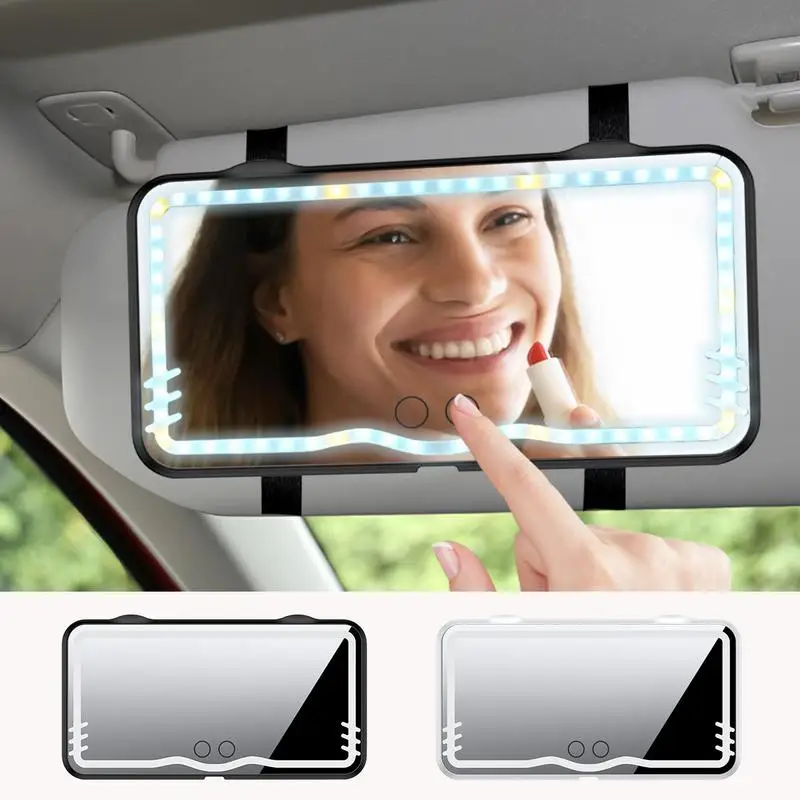 

In-Sight Adjustable Car Mirror Fasting Charging Feature Sun Visor Vanity Mirror With LED Lamp Beads Car Interior Accessories