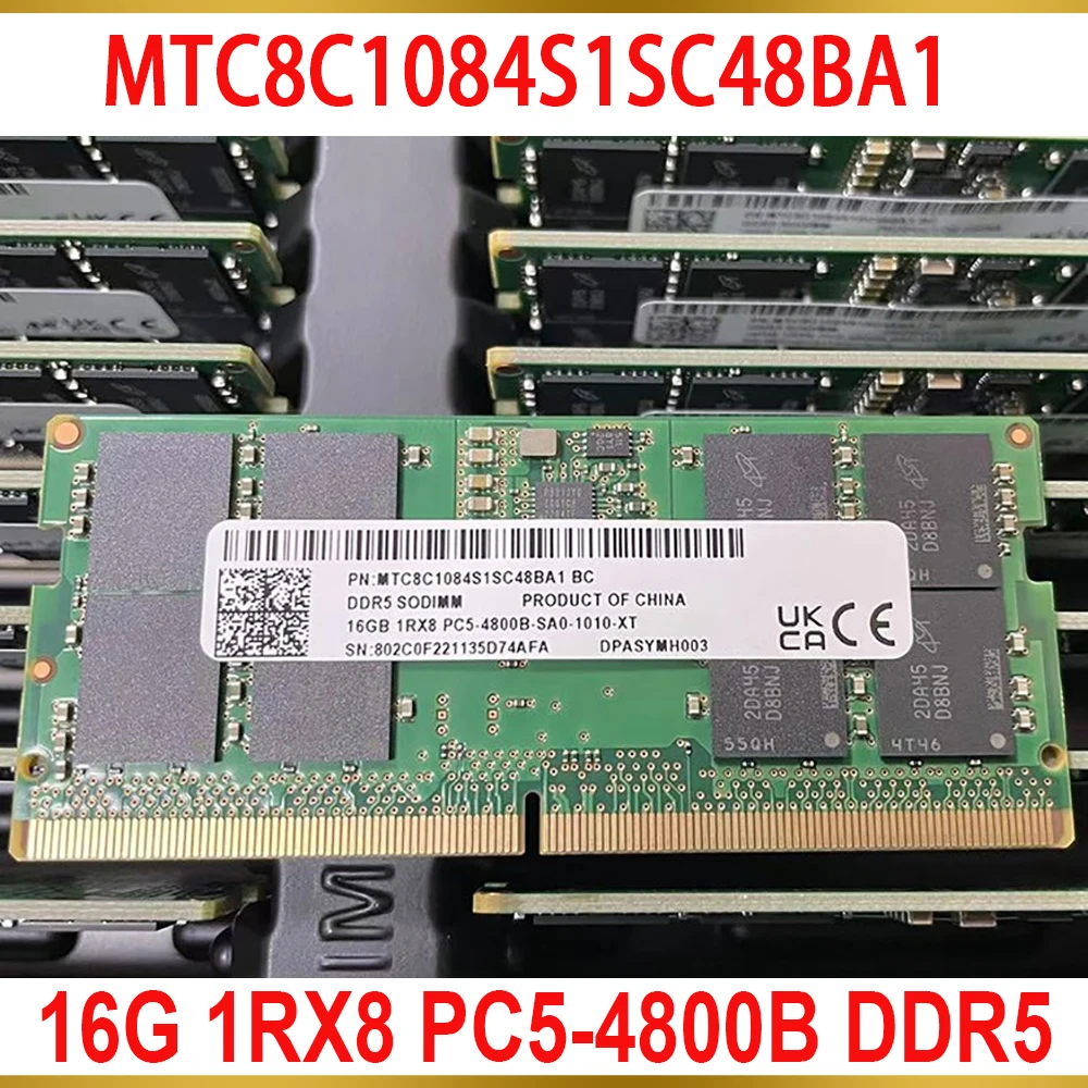 1PCS For MT RAM 16GB 16G 1RX8 PC5-4800B DDR5 4800 Laptop Memory MTC8C1084S1SC48BA1 2 1PCS For MT RAM 16GB 16G 1RX8 PC5 4800B DDR5 4800 Laptop Memory MTC8C1084S1SC48BA1