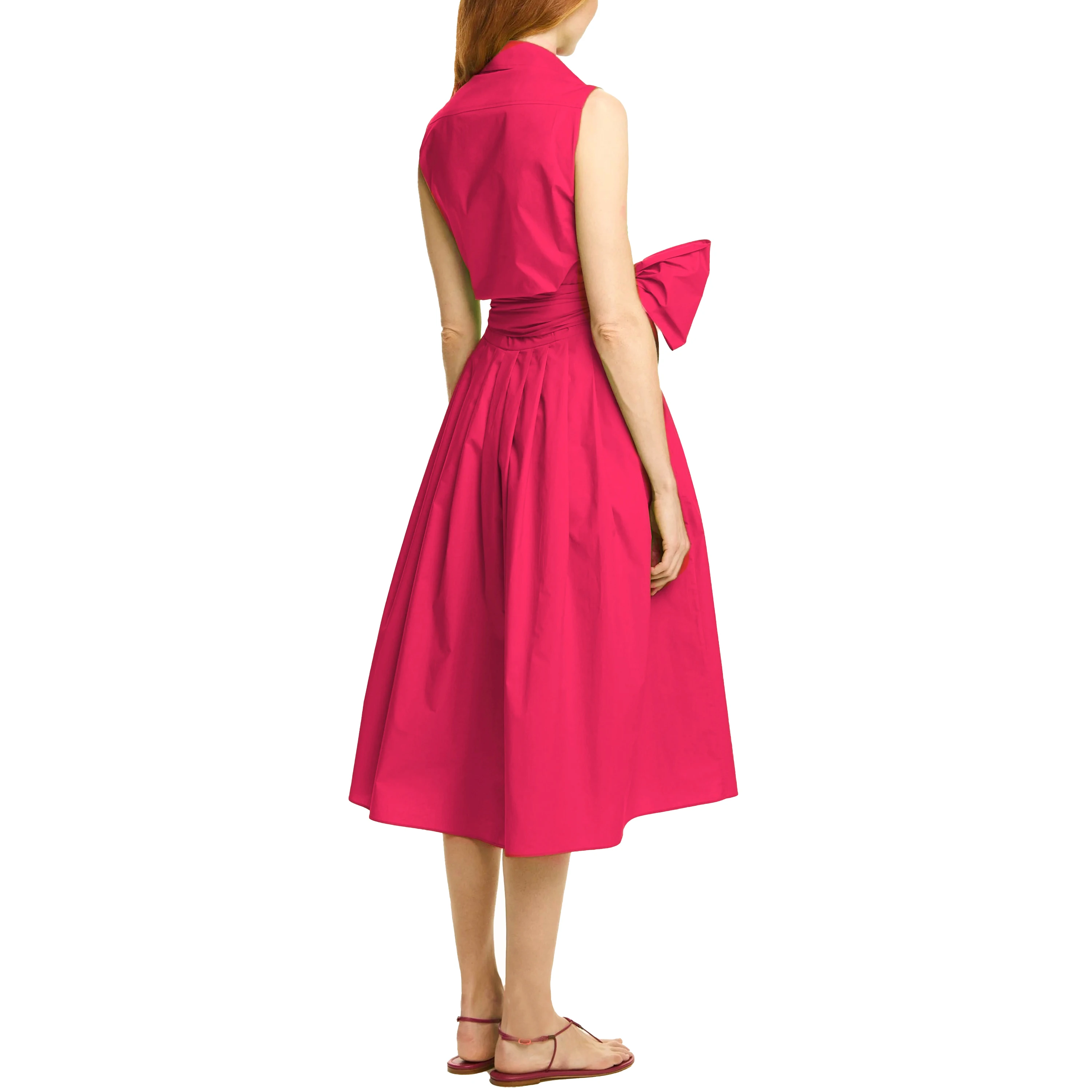 فستان CHCH نسائي صيفي لحفلات الشاطئ بدون أكمام وصد...