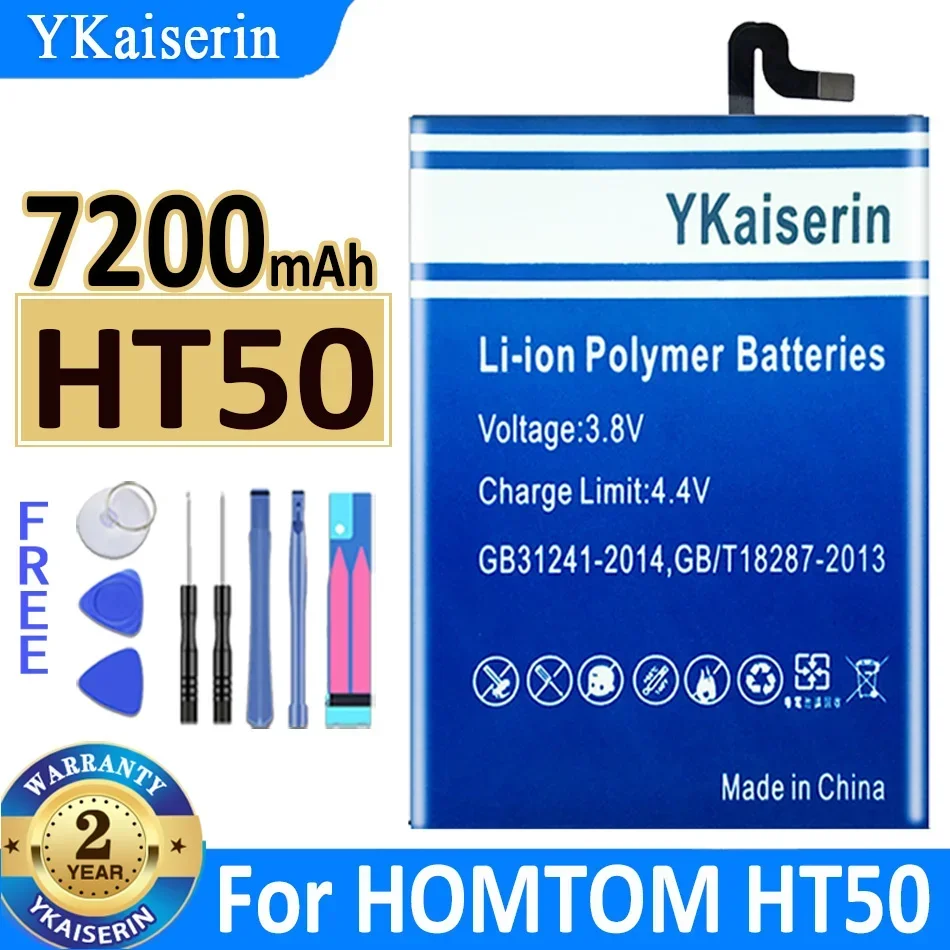 

YKaiserin For HOMTOM HT50 Battery Replacement 7200mAh Backup Batteries For HOMTOM HT50 Smart Phone Bateria