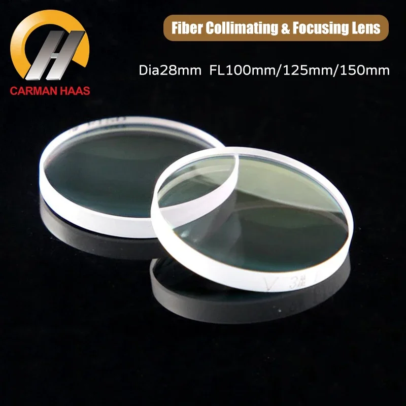 

2 Pcs/Set 1064nm Fiber Laser Collimating Lens Dia 28mm FL100mm 150mm 1.5KW For Raytools Focusing Lens Laser Cutting Optical