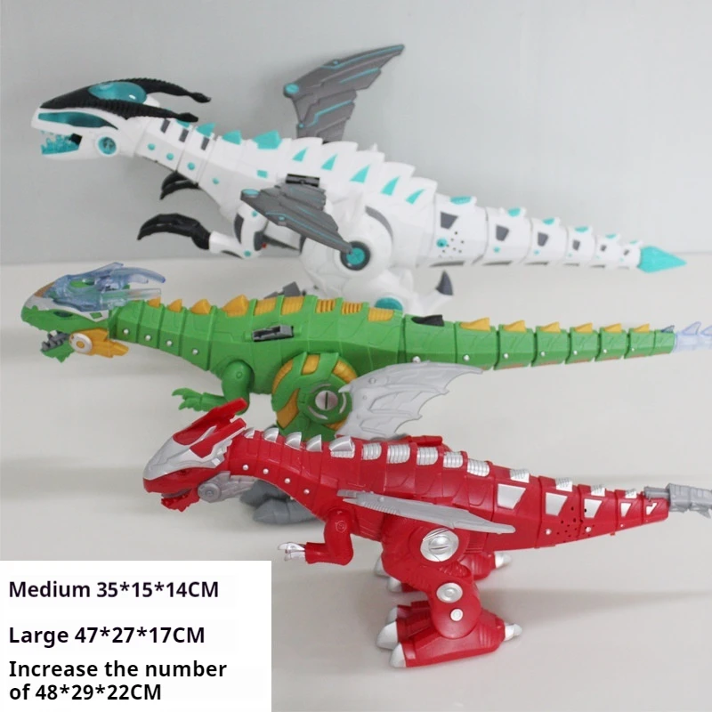 Remote Control Machine Spray Dinosaur Electric Movable Toy Intelligent Gift With Light Mechanical Dinosaur Model Children'S Toy 3