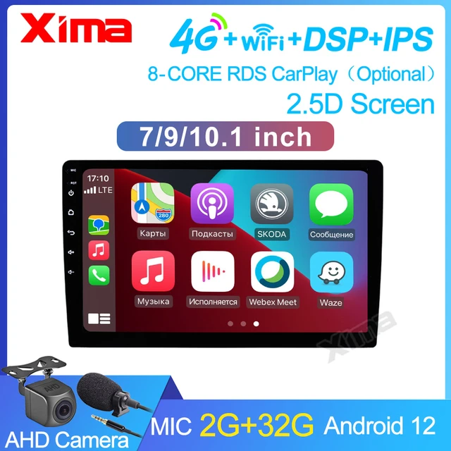 Radio Multimedia con GPS para coche, reproductor de vídeo con Android 2.5D,  pantalla táctil, 7 pulgadas, 2 Din, ocho núcleos, Universal, estéreo,  Carplay, para VW, Hyundai, toyota - AliExpress