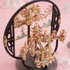 Piececool 3D Metal Puzzles Peachblossom Eifand Model Building Kits Jigsaw DIY Set for Teens Brain Teaser Toys 4
