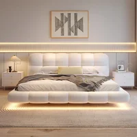 Lit double en bois avec organisateur de rangement 180x200cm ﻿   Ensemble complet de chambre à coucher : Lit King Size, Têtes de lit, Sommiers et Tatami pour la maison 3