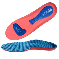 Enhanced Comfort Orthopedic Insoles - Breathable Shock Absorption for Sports & Daily Wear (Blue Orange)