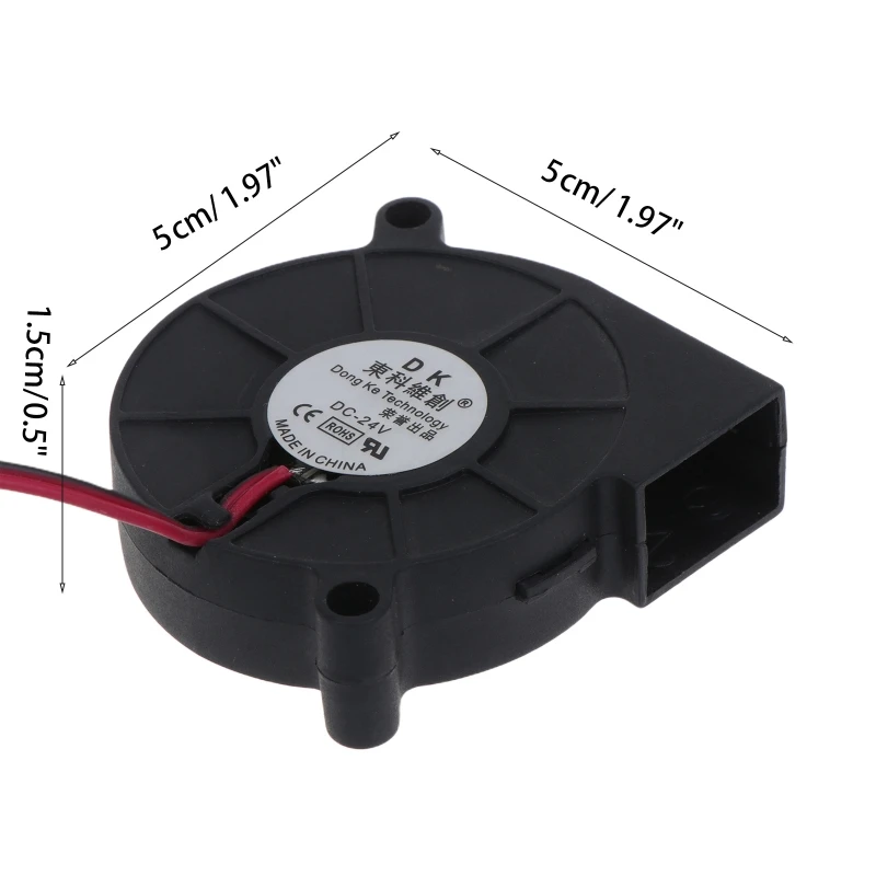 5/12/24V 2Pin 5015 오일 베어링 냉각 팬 4300R 3D 프린터용 브러시리스