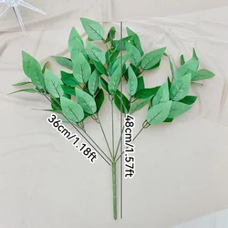 Lush Green Leaf Artificial Plant for DIY Floral Arrangements and Home Decor (Green A)