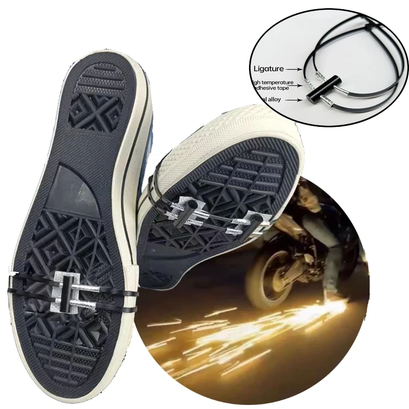 

1/2/5PCS Bicycle Motorcycle Sole Effect Flame Device Cycling Tools Sole Flint Magnesium Plate Punch Sole Gear Sparks for Fire