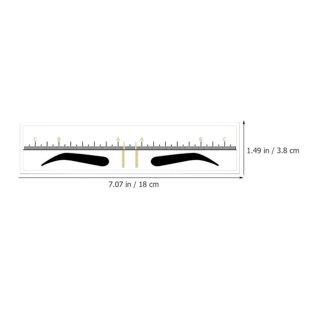 50개 눈썹 위치 조정 자, 전문가용 눈썹 스텐실, 마이크로블레이딩, 타투, 스레딩, 정밀 눈썹 그리기용