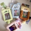 1PCS Plush Photocard Holder with Keychain,Cartoon Photo Sleeve ID Bank Credit Card Holder,Kpop Photo Card Holder 6