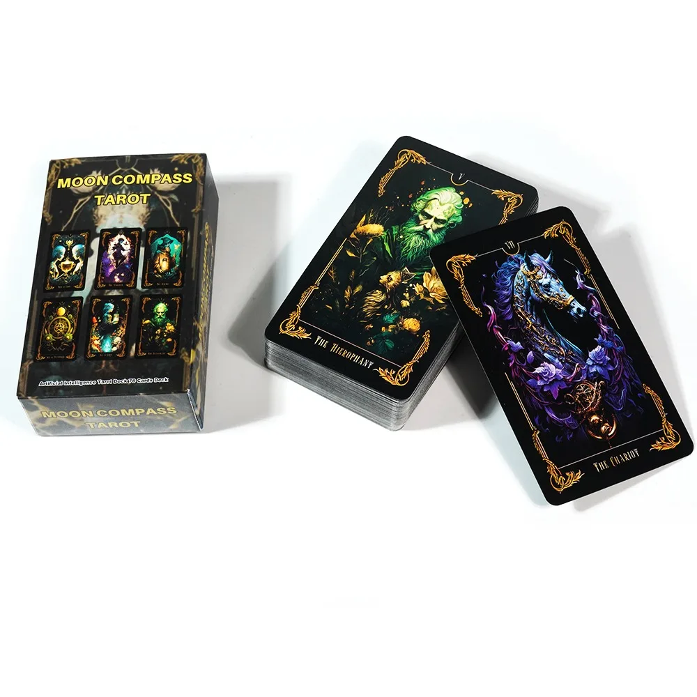10.3*6 Cm Tarot Card Deck Artificial Intelligence Tarot Moon Compass Tarot 78 Tarot Cards Based on Ride Waite 6