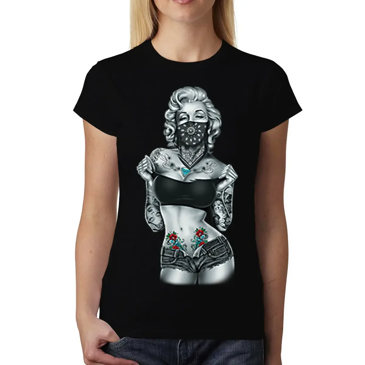 

Marilyn Monroe Tattoo Hot Body Women T-shirt S-XL