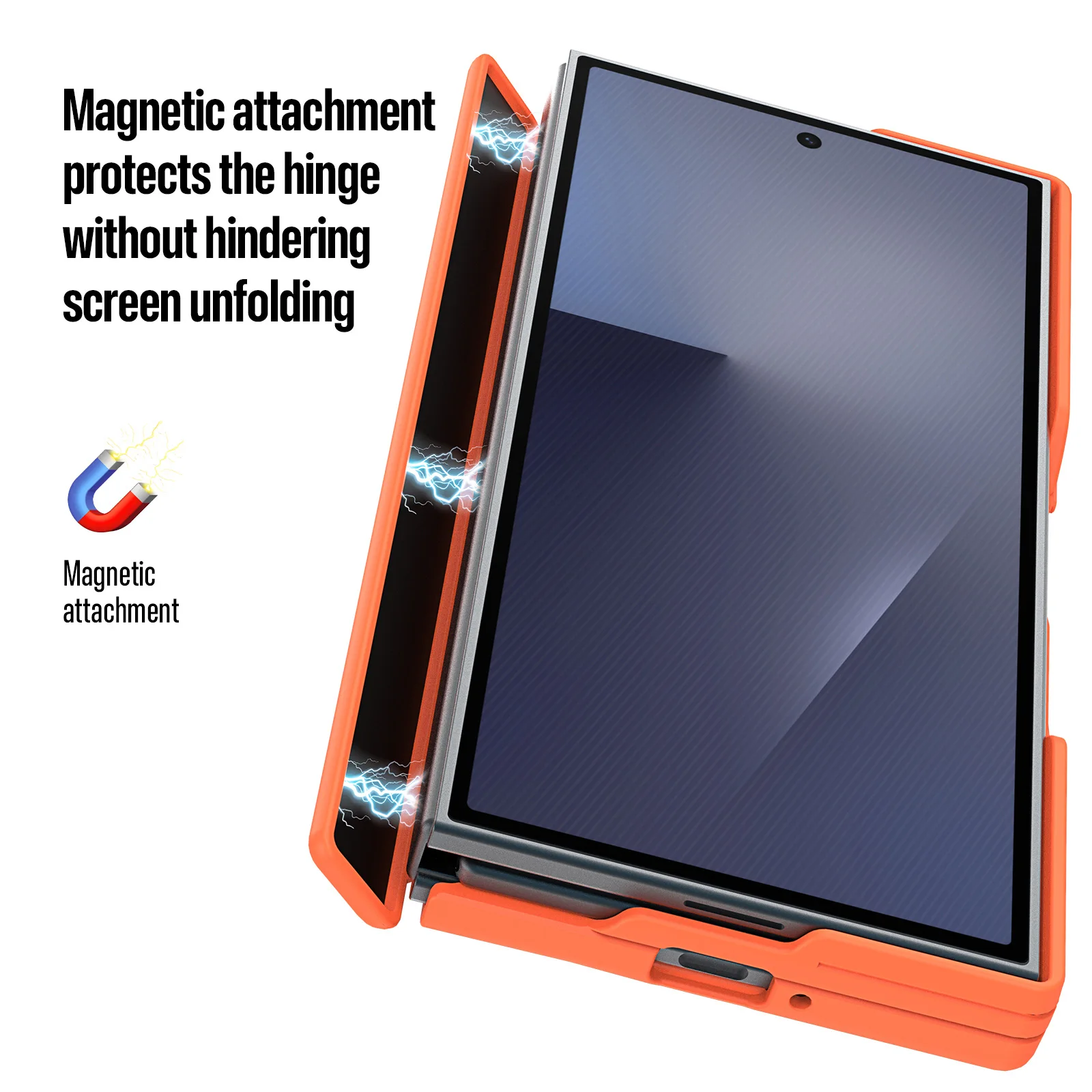Magnetic Transparent Frosted Case with Full Protection & Anti-Slip Shockproof Design