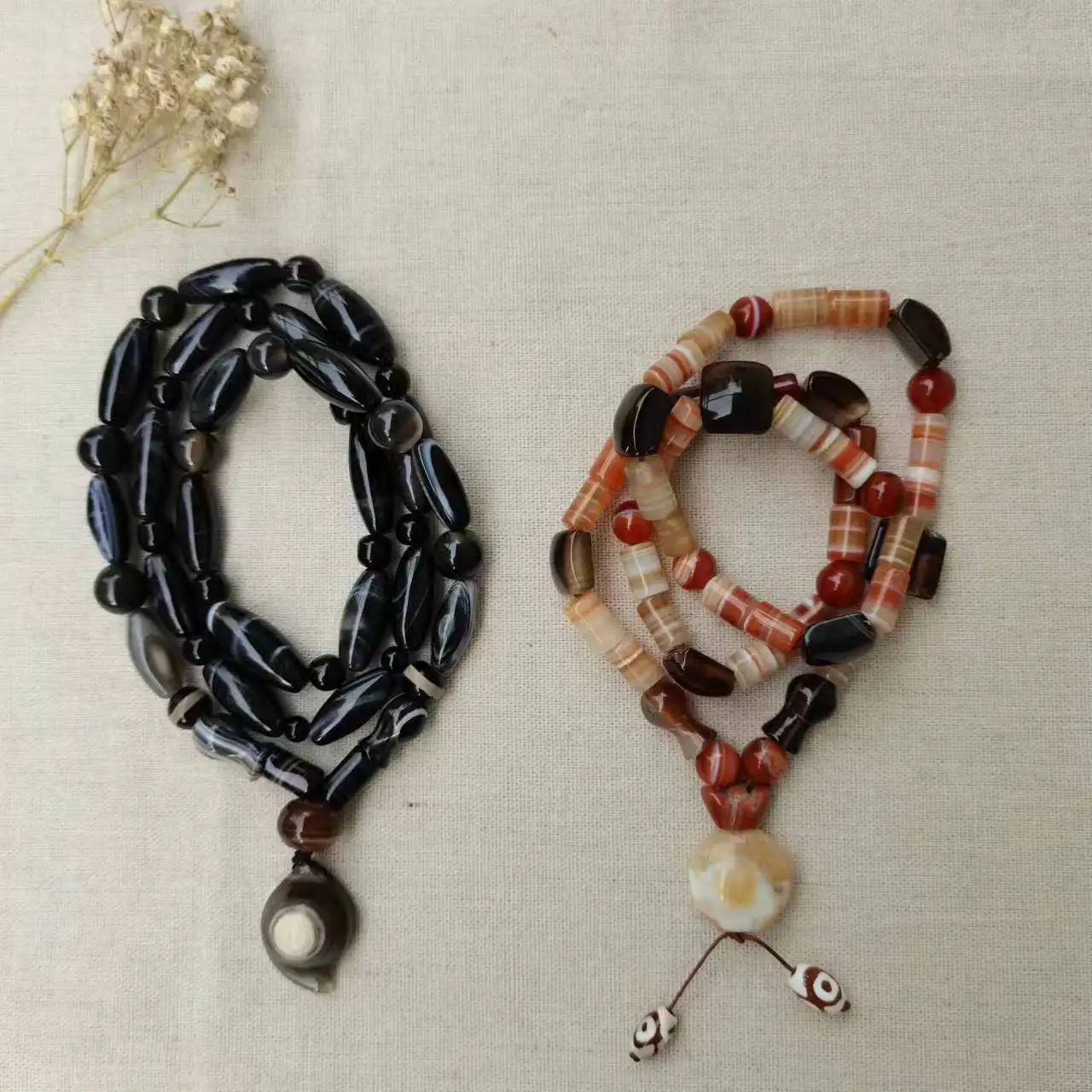 1pcs/lot Natural Stone Precious Unique Custom Agate Beads Unique Men's Necklace Pendant Amulet Ethnic Style jewelry Collection