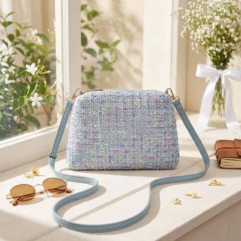 Borsa a Tracolla Elegante per il Pendolarismo Quotidiano Femminile, Borsetta Ricamata Floreale in Pelle Sintetica, Regalo Chic e di Lusso
