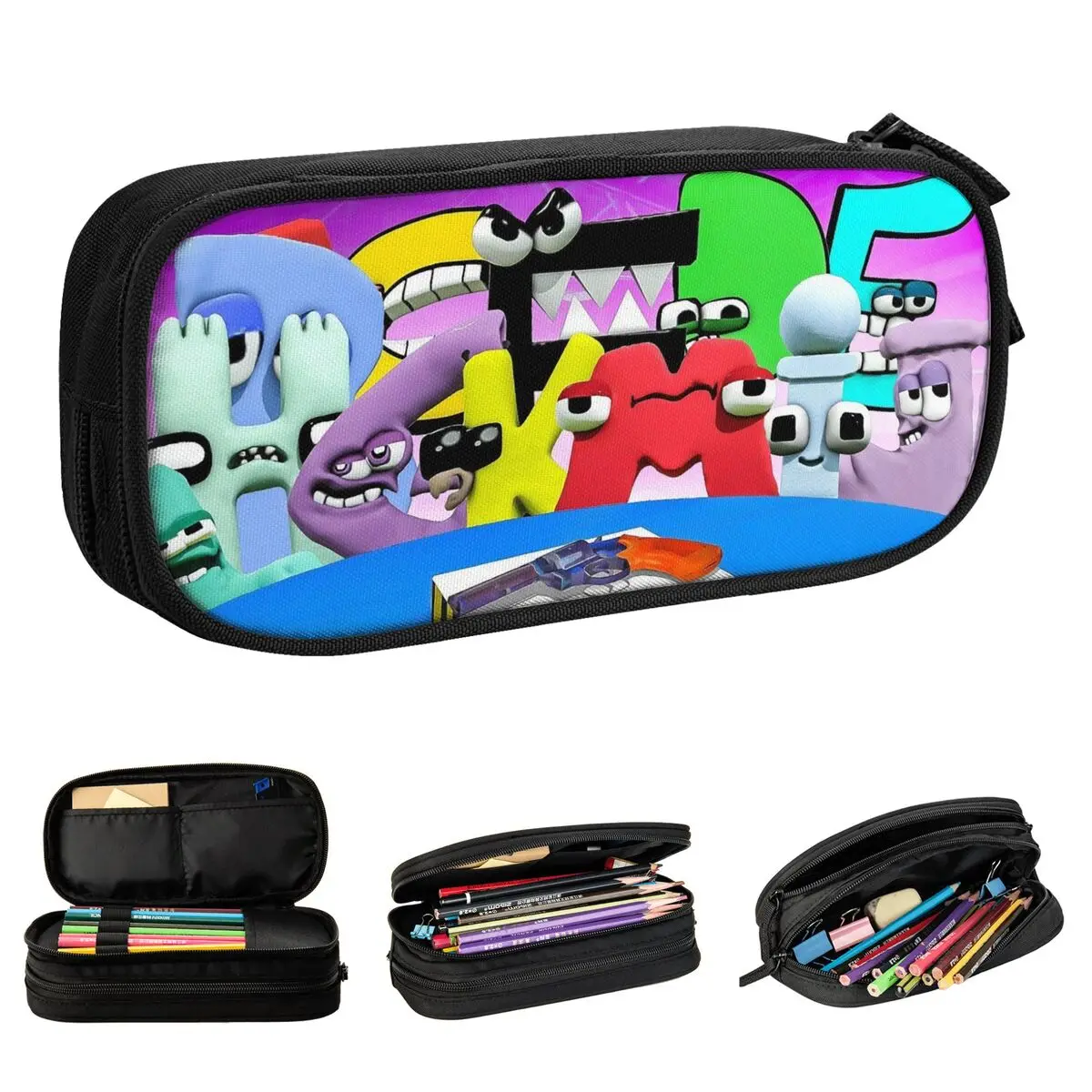

Villain Learning Letters Pencil Case Alphabet Lore Cartoon Pen Box Bag Girl Boy Big Capacity Students School Gift Pencilcases