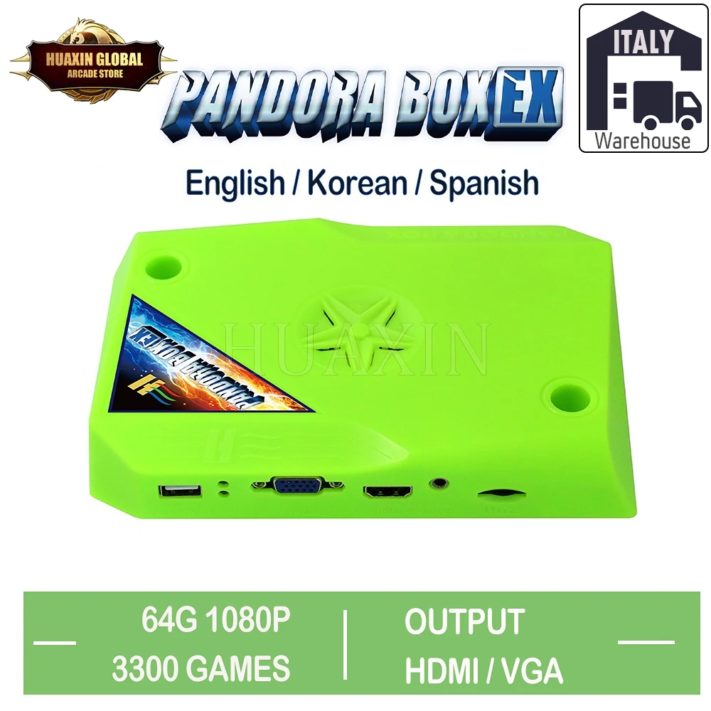 Scheda Madre Pandora Box Ex Arcade Versione 3300 In 1 Supporto 4 Giocatori Controllo Arcade Game Box Pandora Box Jamma Pcb Fhd 1080P