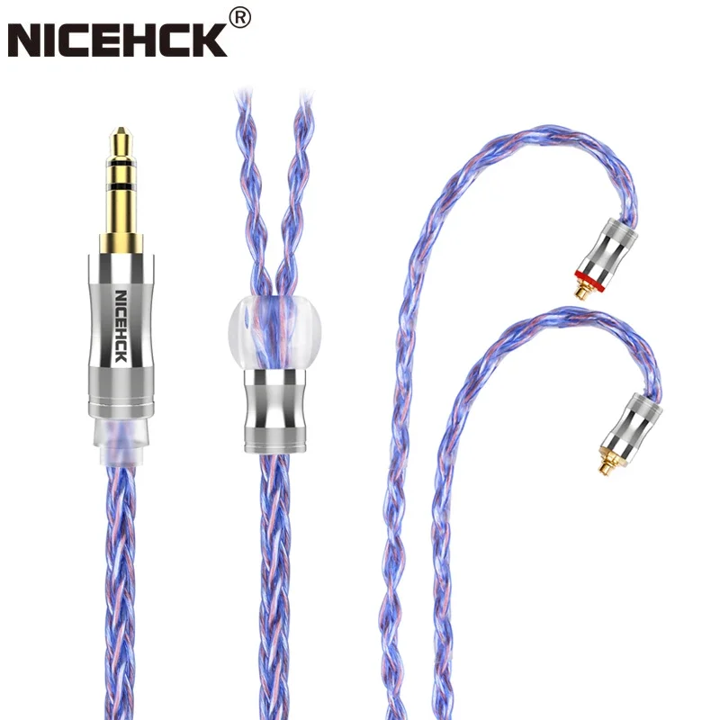 NICEHCK SpaceCloud Flagship HIFI Earphone Cable 6N Litz Silver