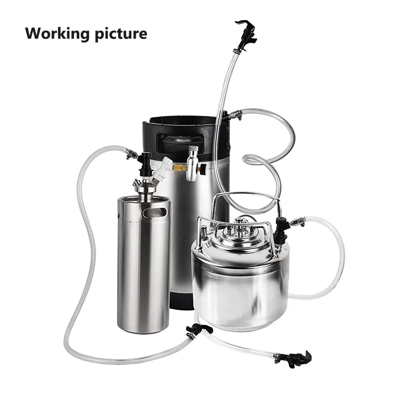 Ball Lock Keg Adapter Ball Lock Beer Line Assembly Picnic Tap Faucet With 50cm Silicone Hose Homebrew Kegging Beer Dispenser Portable Line