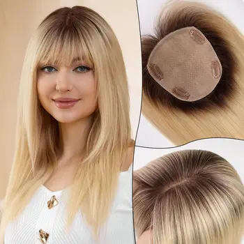 Tupet/topper damski naturalny clip-in 30cm baza 13x14cm