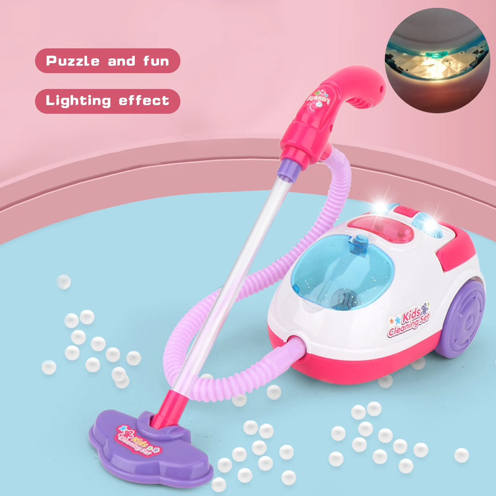 Children Simulation Vacuum Cleaner Toy with Sound Light Pretend Role Play Games Toys Playset Best Gifts for Kids Boys Girls 5