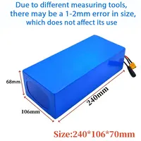 Batterie au lithium 48V 10000mAh 18650 adaptée aux trottinettes électriques et aux VTT équipés d'un pack de batteries BMS 13S5P 4