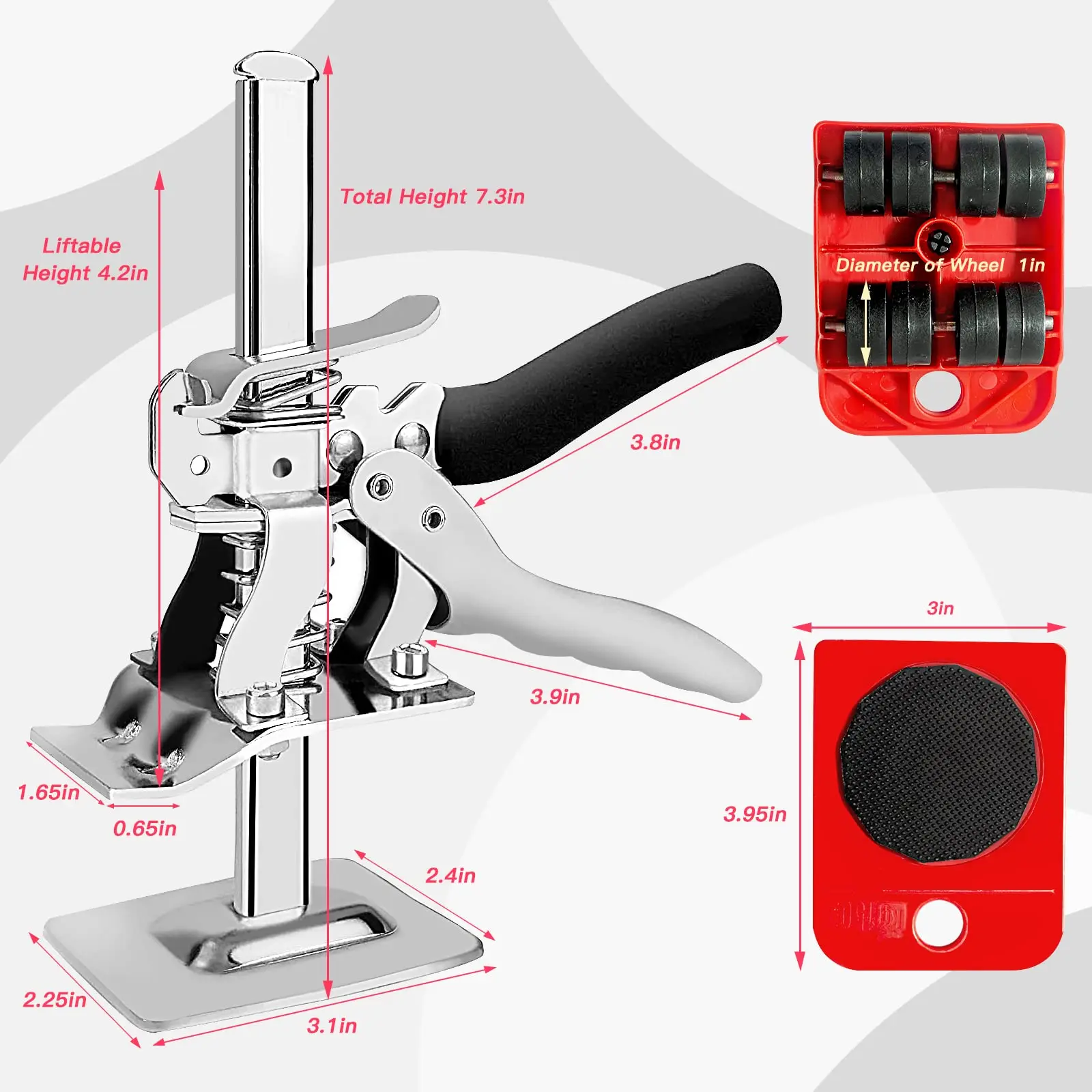 Lifting Tool Labor-Saving Arm Jack Door Panel Drywall Lifting Cabinet Board Lifter Tile Height Adjuster Elevator ToolsHeight re