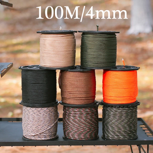 9-Core Umbrella Tent Lanyard Strap Bundle Multipurpose 100m Emergency  Survival Rope Portable Tear Resistant for Outdoor Camping