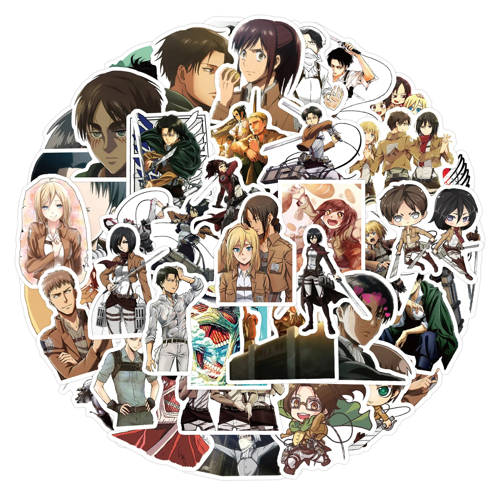 50 قطعة من ملصقات Attack on Titan