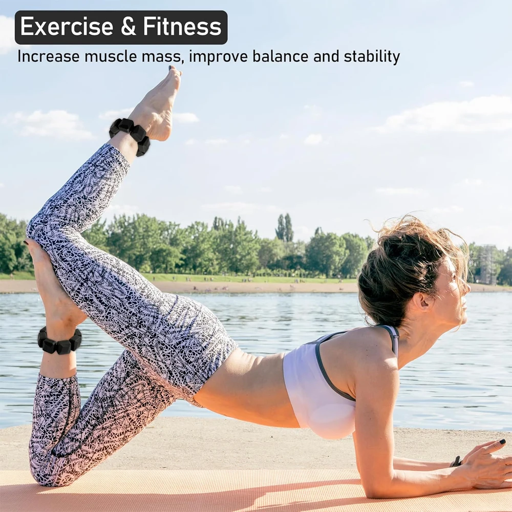 1Pair Wrist Ankle Weights 0.33LB / 0.15kg Each Adjustable for Home Gym Workout Running Yoga