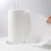 Transparent Paper Towel Holder Countertop Acrylic Tissue Stand Holder Storage Rack for Bathroom Kitchen Space Saving