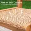 Outdoor Acacia Wood Dining Chairs Set of 4 Strong Wicker Back Armchairs Farmhouse Style Patio Deck Furniture Heavy Duty Assembly 5