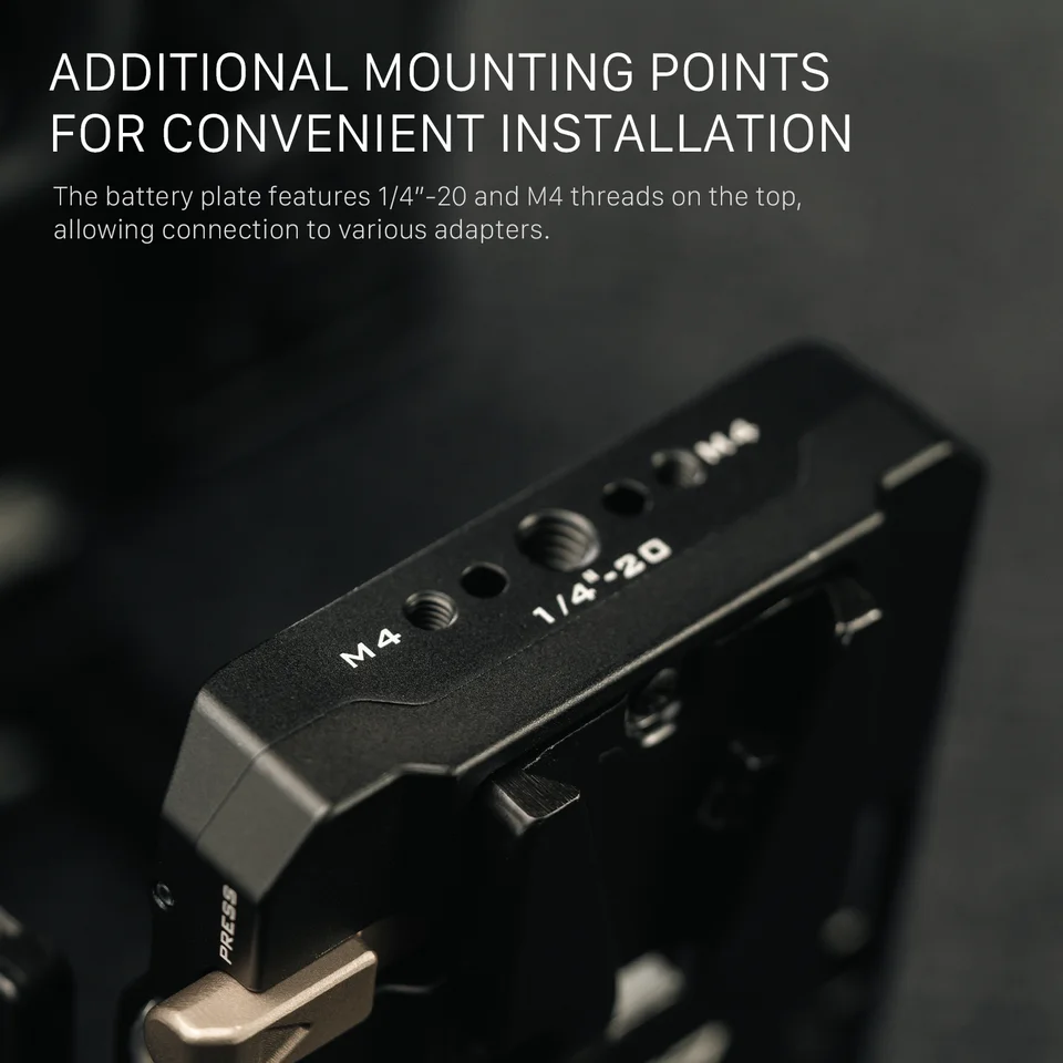 ティルタブラックミニバッテリープレート、pd vマウント、TA-BTP4-V-B