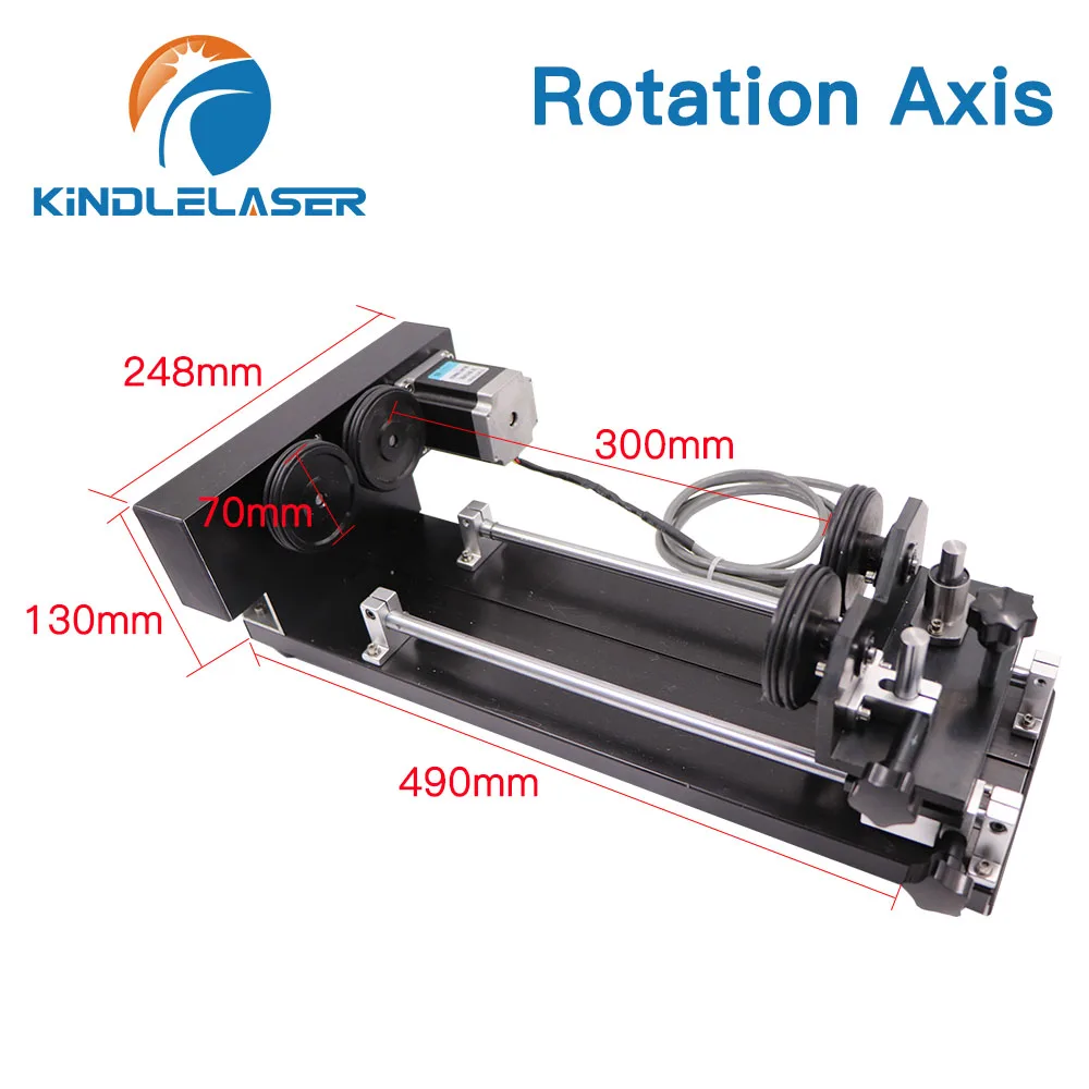 Rotary Axis Attachment, 4 Wheels Router Laser Rotary Attachment with  2-Phase Stepper Motor for CO2 Rotate Engraving Machine