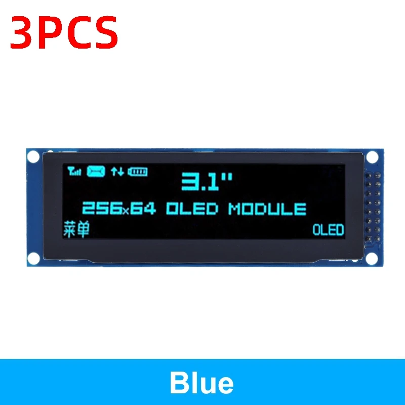Enhanced Real OLED Display - 3.12 256x64 Dots Graphic Screen with SSD1322 Controller and SPI Support