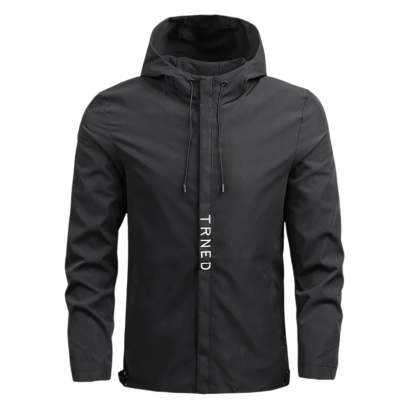 

New Korean Style Jacket Men's Spring and Autumn Workwear Jacket Hooded Coat Men's Loose Casual Stand-up Collar Jacket