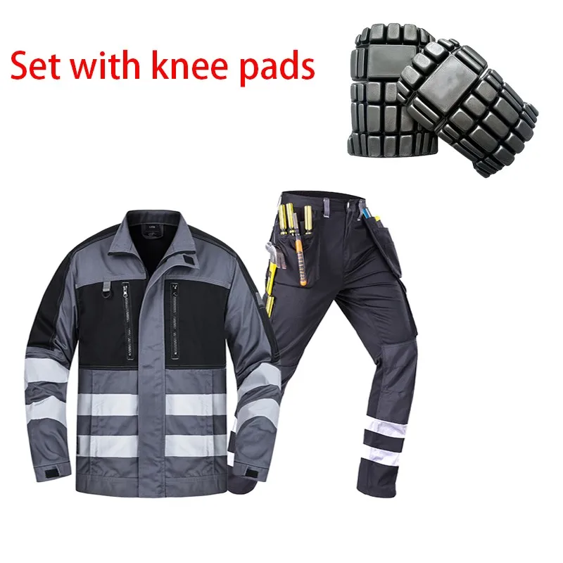 Traje-de-tira-reflectante-para-hombres-ropa-de-trabajo-chaqueta-de ...