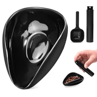 Leeseph Coffee Bean Dosing Cup and Spoon Set, Ceramic Dosing Vessel Measuring Tray Kit for Coffee or Tea,  Espresso Accessories 1