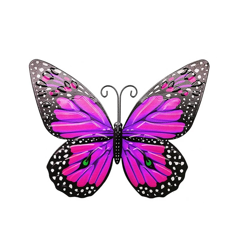 Butterfly Decoration Vintage 3D Metal Butterfly Wall Art Hanging Decor Wrought Iron Wall Hanging Sculpture Garden Home Party Decoration