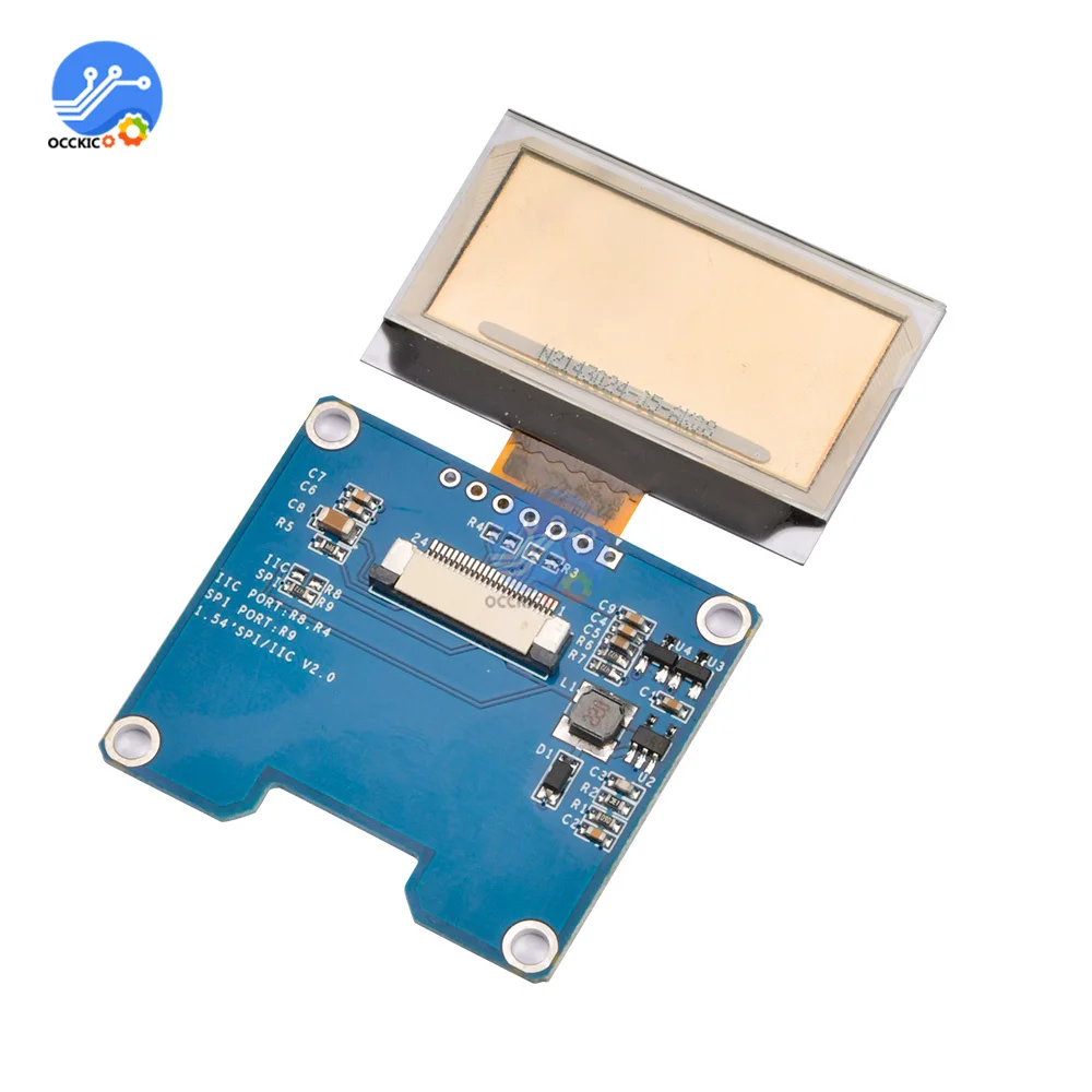 1.51/1.54 Inch 24PIN SPI/IIC/Parallel COG 3.3V Blue PMOLED Transparent OLED Screen SSD1309 Graphic 128x64 128x56 Display