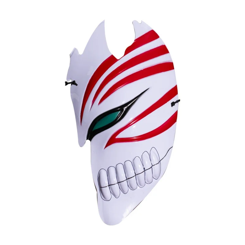 Anime Bleach Kurosaki Ichigo Cosplay Mask White Ichigo Hollow Half Face Masks Halloween Party Costume PVC Material