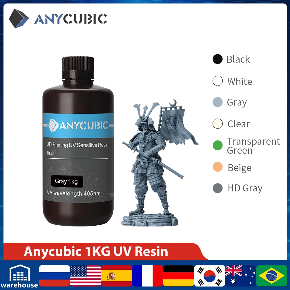 ANYCUBIC ECO UV Resin 1KG Plant-based Resin For Photon Mono Safety Low Odor  Truly Eco-friendly 3D Printer Printing Materials