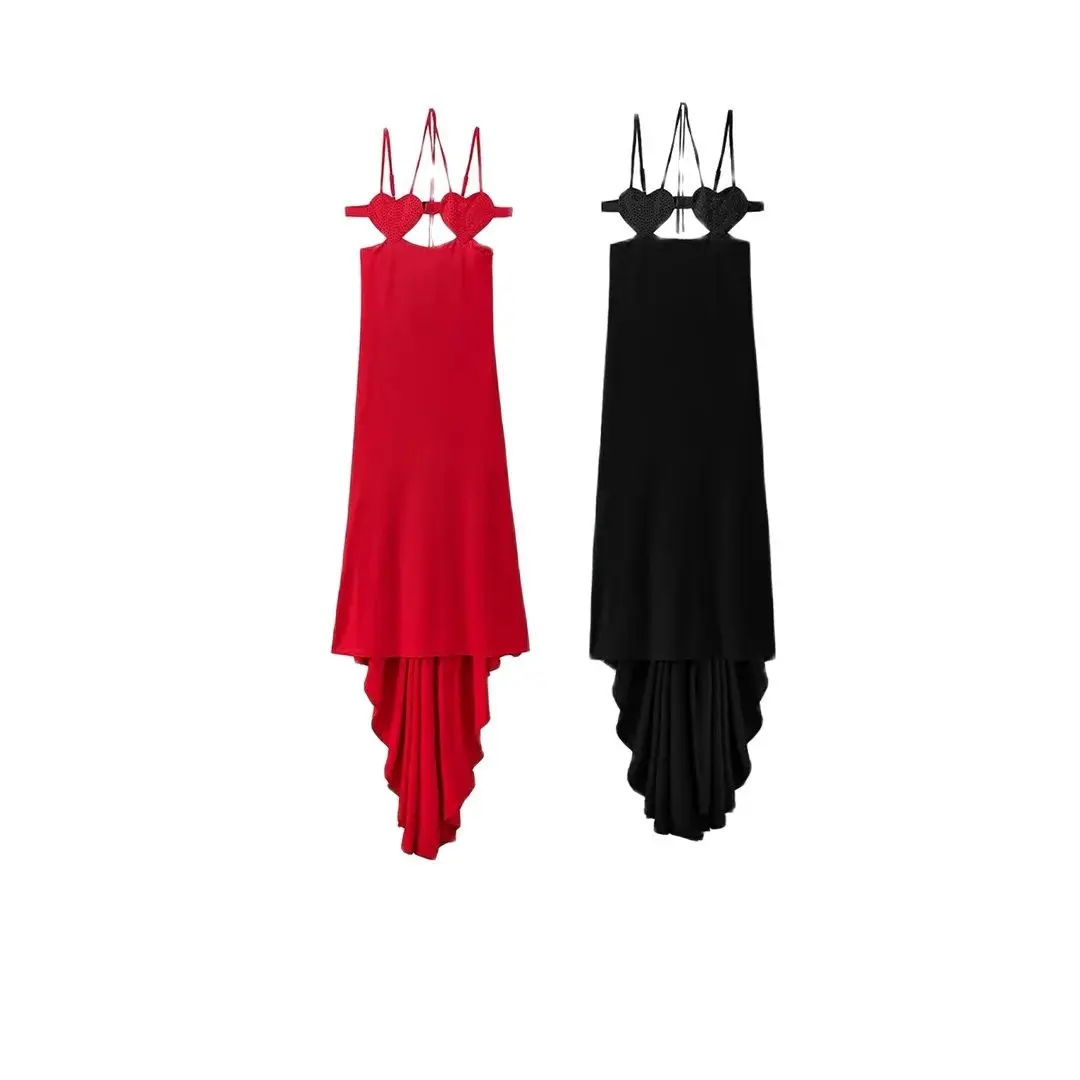 

2024 Spring New Women's Fashion Casual Love Sling Long Dress