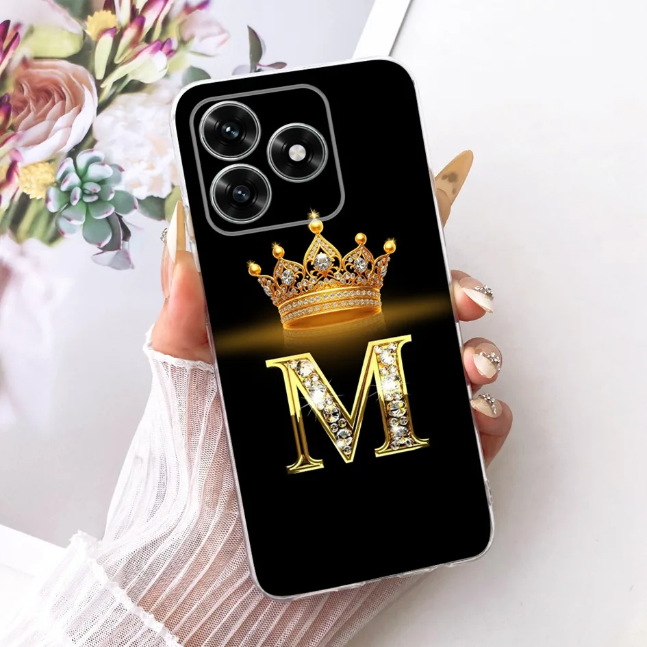 Luxury Crown Letters Soft Slim Silicone Phone Cover - Elegant Silicone Bumper Case