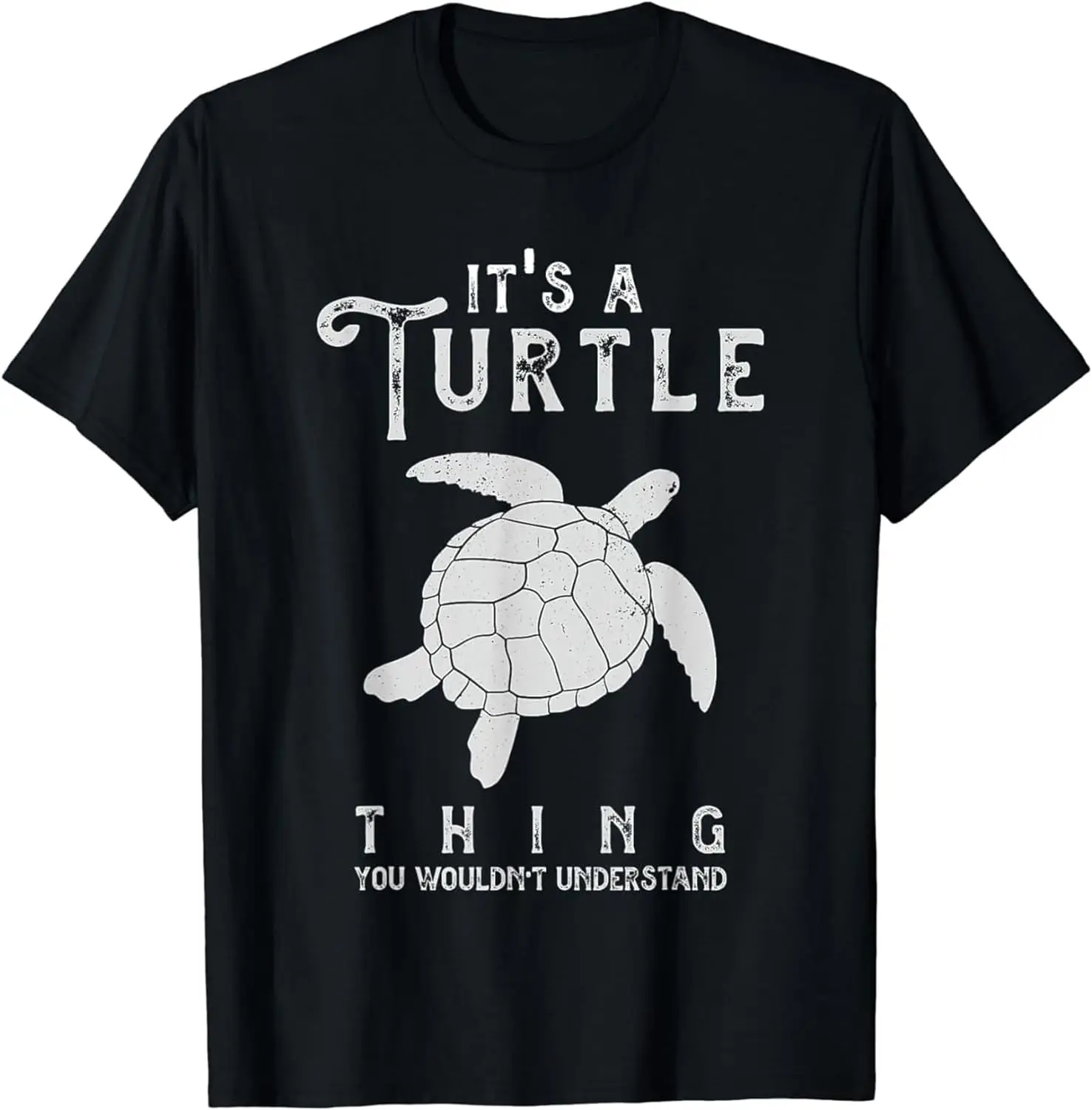 

It's A Turtle Thing Funny Turtles Lover Sea Animal Graphic T Shirts, Crew Neck Casual Premium Polyester Breathable Tees